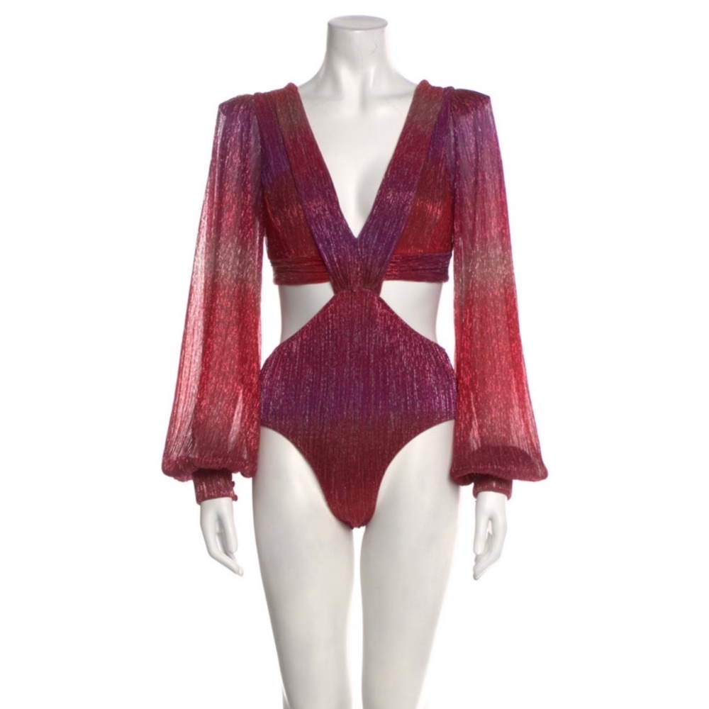 PatBO Ombre Lurex Cut Out Bodysuit